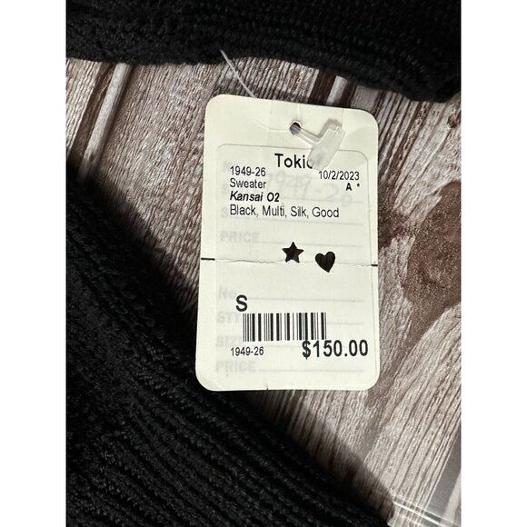 Kansai Yamamoto O2 Knit sweater eagle embroidered sz S NWT 100% silk  Y2K - Picture 4 of 5